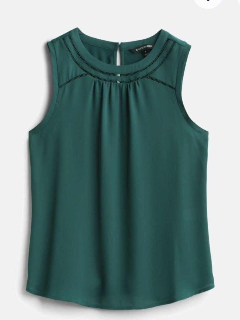 41 Hawthorn | Teal Lace Detail Tank Blouse | 1X